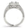 Diamond Emerald Halo Engagement Ring RSK84511-6X4 1/2 (White)