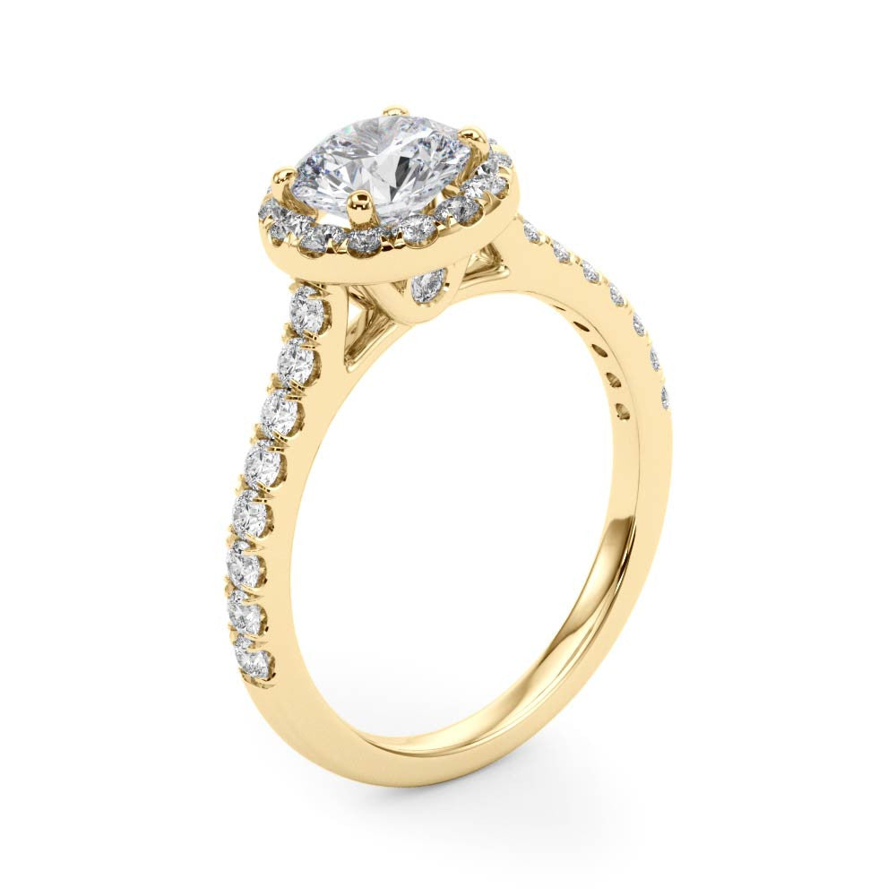 Diamond Halo Engagement Ring RSK50891-E-1/2 (Yellow)