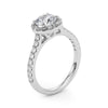 Diamond Halo Engagement Ring RSK50891-E-1/2 (White)