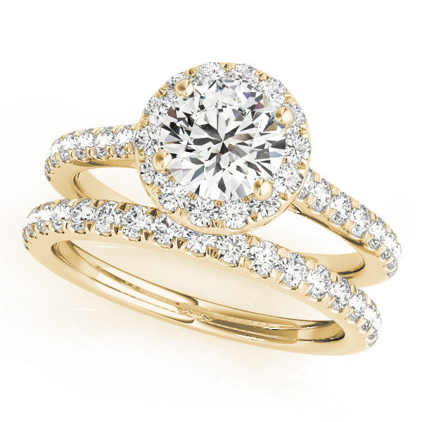 Diamond Halo Engagement Ring RSK50891-E-1/2 (Yellow)