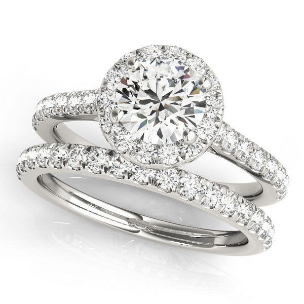 Diamond Halo Engagement Ring RSK50891-E-1/2 (White)