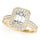 Diamond Emerald Halo Engagement Ring RSK84511-6X4 1/2 (Yellow)