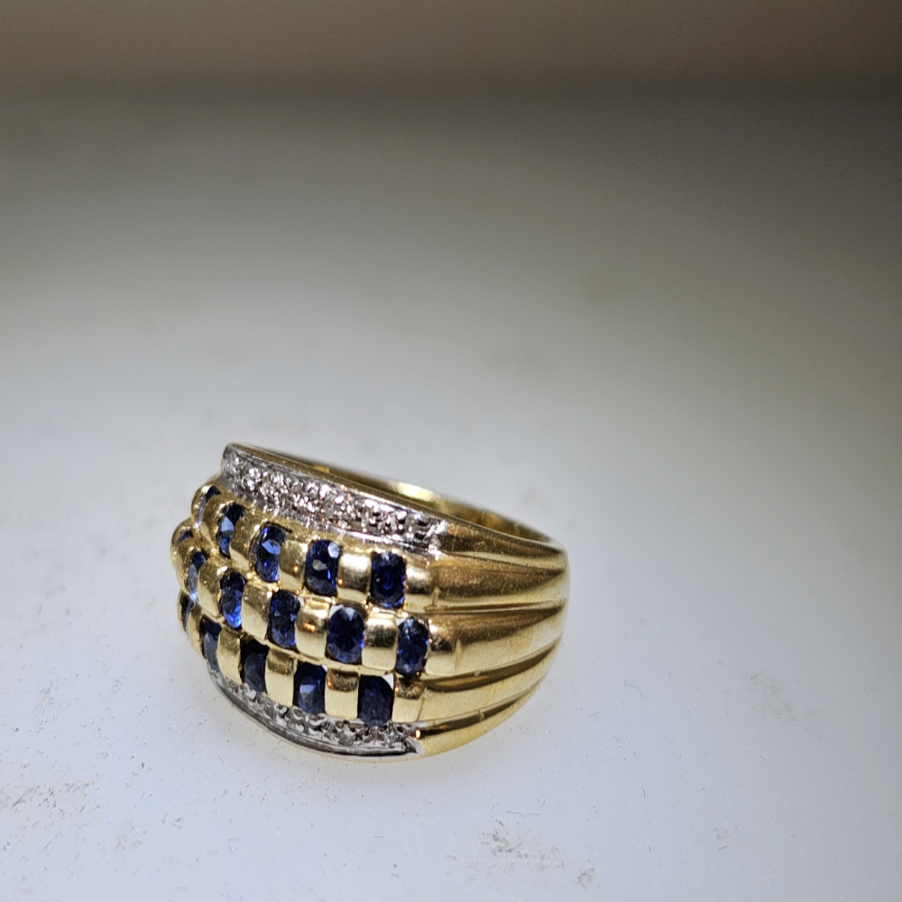 SAPPHIRE RING 14KT YELLOW GOLD PO1112