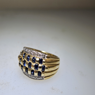 SAPPHIRE RING 14KT YELLOW GOLD PO1112