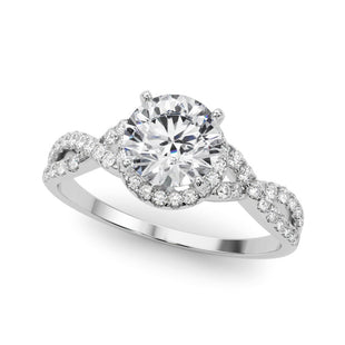 LAB GROWN ONE CARAT ROUND DIAMOND ENGAGEMENT RING LGD 50536 - E-B