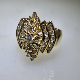 NATURAL FULL CUT DIAMONDS COCKTAIL RING PO1111