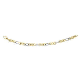 14K Gold Alternating Three Plus One Heritage Link Bracelet (AUF 1050)