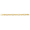 14K Gold Alternating Paperclip Oval Links Chain (C16076)