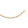 14K Two-tone Gold Alternating Twisted Oval Rope Link Chain (LK181)