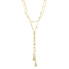 14K Gold Double Tear Drop Multi-Strand Necklace (N 3085)