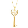 14K Gold Love Key Necklace (PD101)