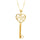14K Gold Love Key Necklace (PD101)