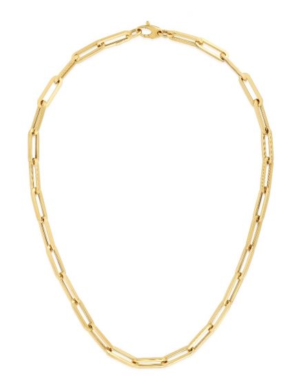 14K Gold 6.1mm Paperclip Chain (RC11168)