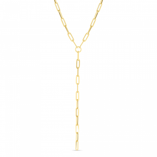 14K Lariat Paperclip Y-Necklace (RC13410)