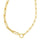 14K Gold Mixed Gauge Paperclip Necklace (RC14307)