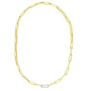 14K .32ct Diamond Paperclip Chain (TRC13775)