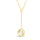 14K Gold Heart Two-tone Medallion Necklace (TRC14315)