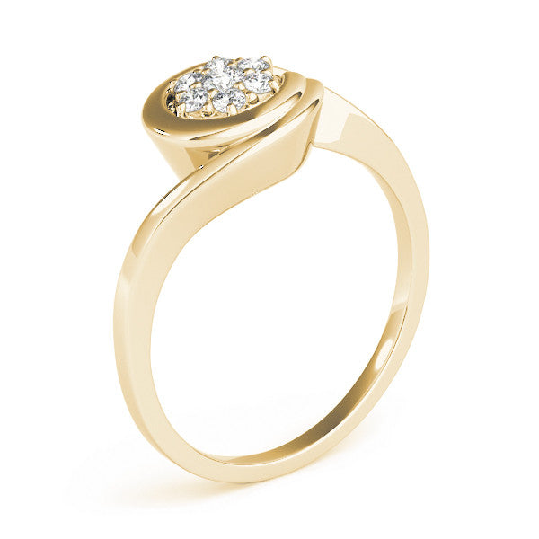 Diamond Cluster Engagement Ring RSK84831 (Yellow)