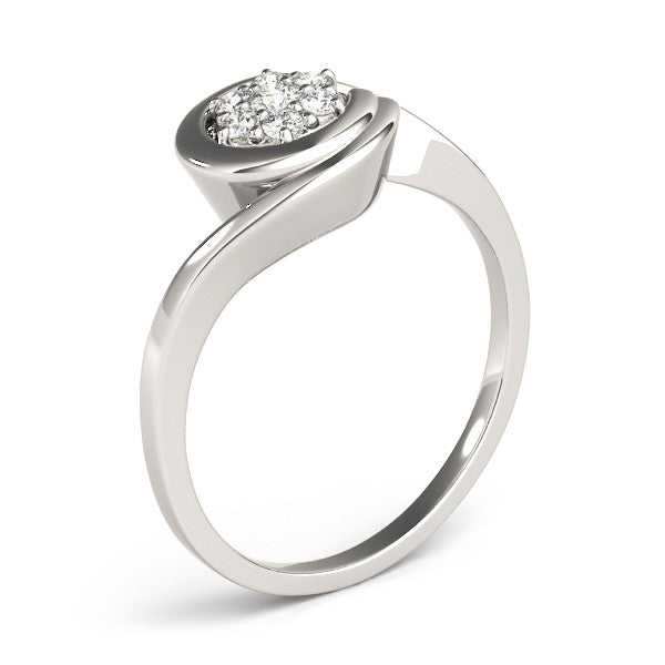 Diamond Cluster Engagement Ring RSK84831 (White)