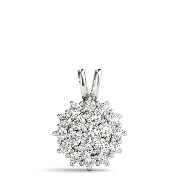 Diamond Cluster Pendant RSK30207-1 (White)