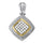 Diamond Cluster Two Tone Pendant RSK32117