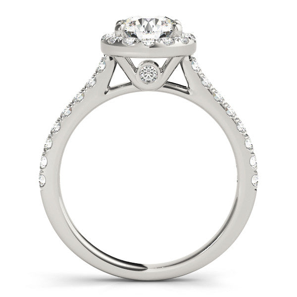 Diamond Halo Engagement Ring RSK50891-E-1/2 (White)