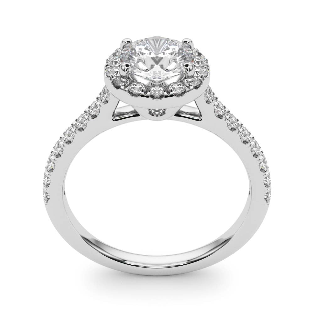 Diamond Halo Engagement Ring RSK50891-E-1/2 (White)