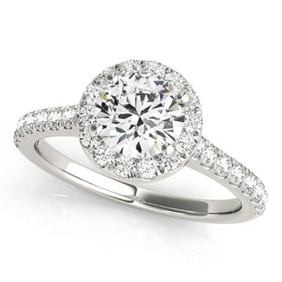 Diamond Halo Engagement Ring RSK50891-E-1/2 (White)