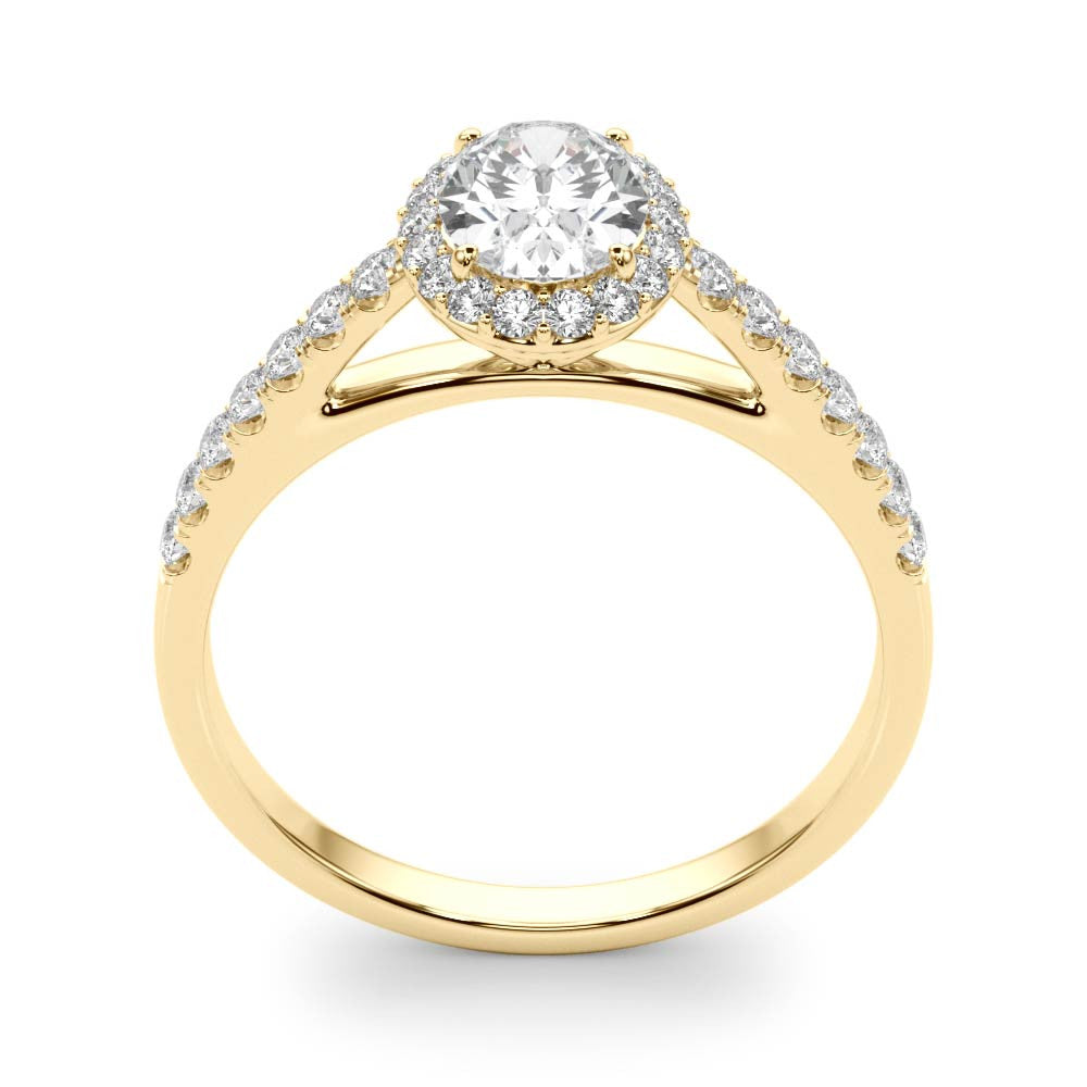 Diamond Oval Engagement Ring RSK50917-E-1/2 (Yellow)