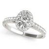 Diamond Oval Engagement Ring RSK50917-E-1/2 (White)