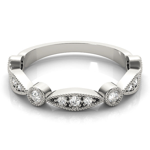 Diamond Stackable Ladies Wedding Band RSK84994 (White)