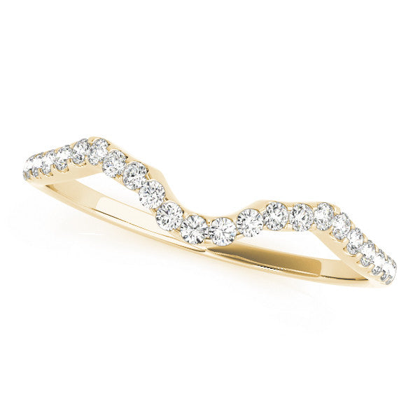 Diamond Ladies Curved Wedding Band RSK50536 (Yellow)