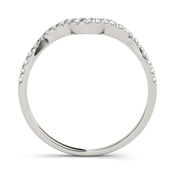 Diamond Ladies Curved Wedding Band RSK50536 (White)