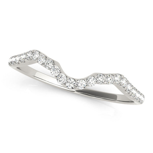 Diamond Ladies Curved Wedding Band RSK50536 (White)